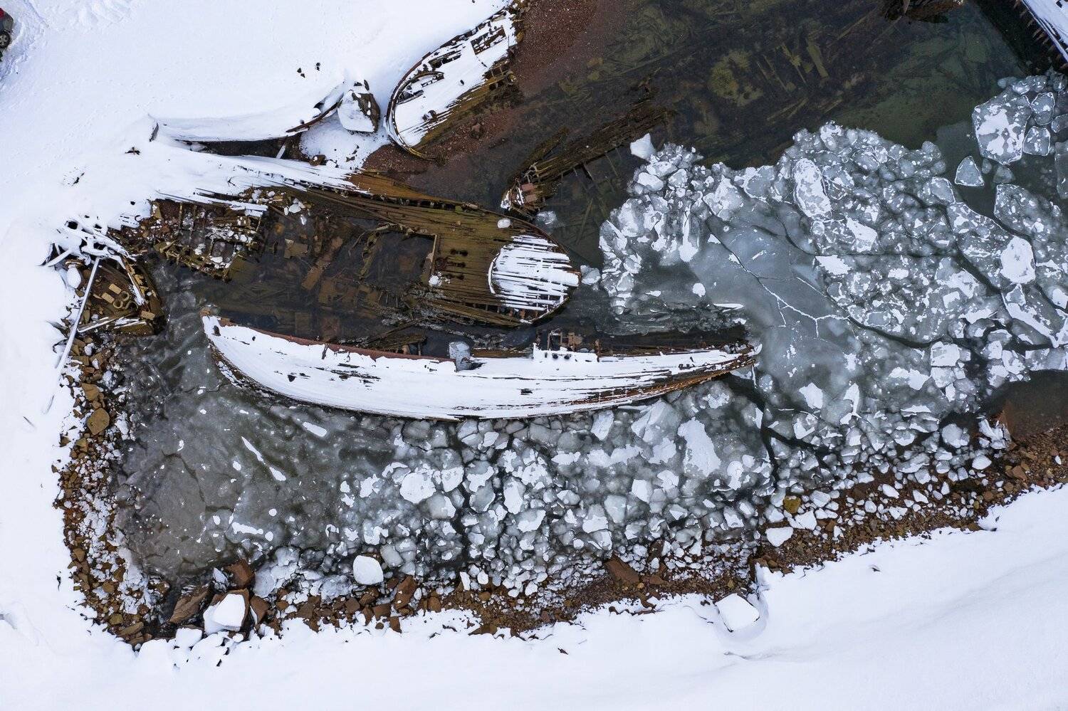 tundra; transportation; graveyard of ships; cloudy sky; tourism; beautiful; russian; outdoor; scenery; peninsula; barents; ocean; background; arctic circle; arctic ocean; bay; kola; northern; fishing boat; aurora; russia; ship; landscape; kola peninsula; , Dmitry Leonov