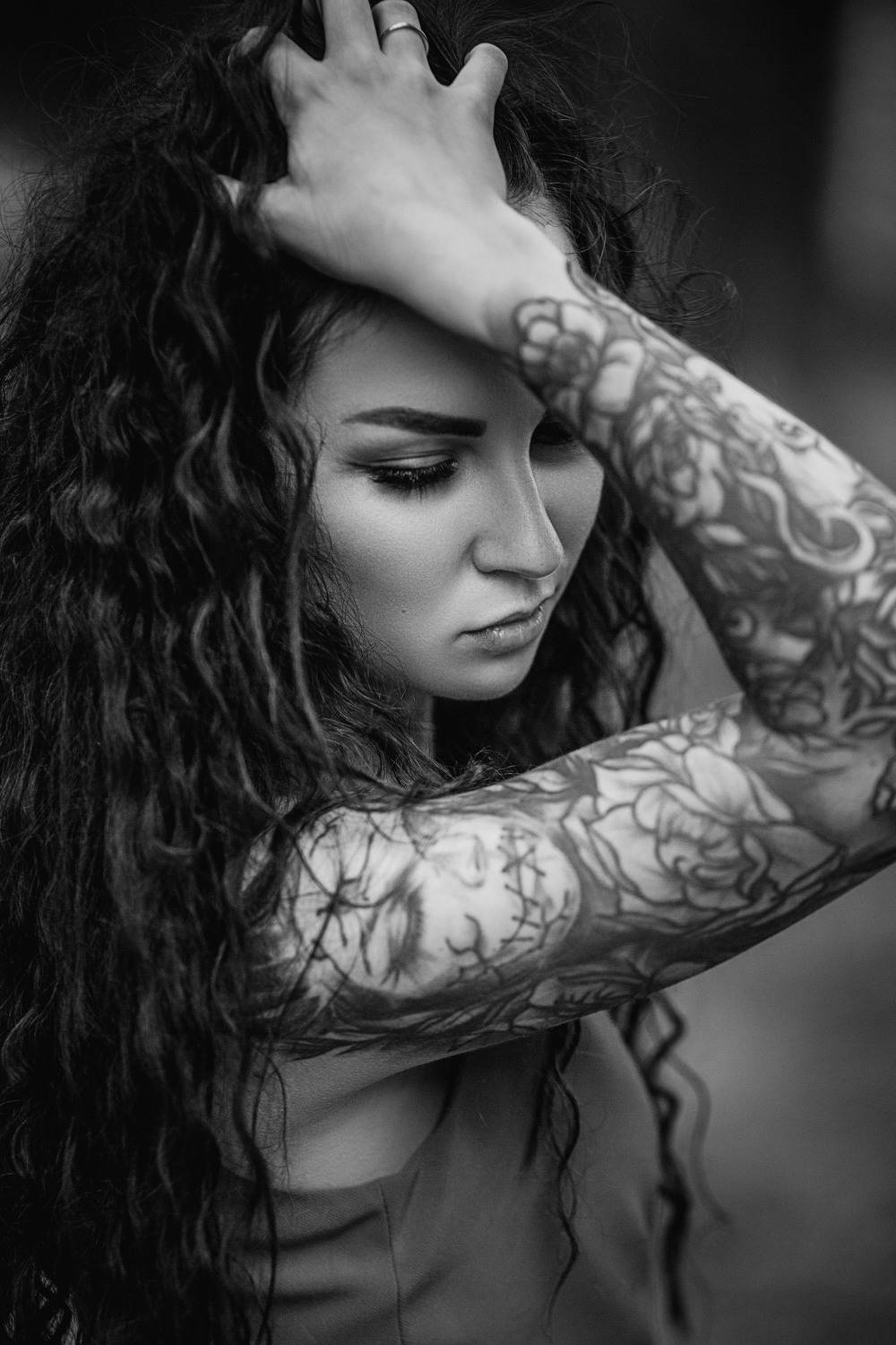 девушка, модель, портрет, фотосессия, студия, макияж, гламур, модельные тесты, girl, beauty, perfect, pretty, model, modeling, young, portrait, make-up, glamour, studio, studio shot, чб, чёрно-белое фото, bw, black and white,  творческий портрет, женский , Владимир Васильев