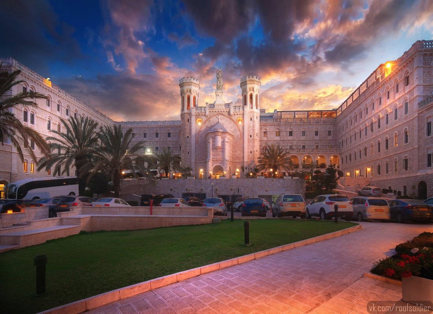 Иерусалим, Израиль, город, пейзаж, открытка, ночь, улица, urban, street, city, cityscape, israel, jerusalem, postcard, Notre Dame, architecture, time blending, sunset, sunrise, закат, рассвет, Голубев Алексей
