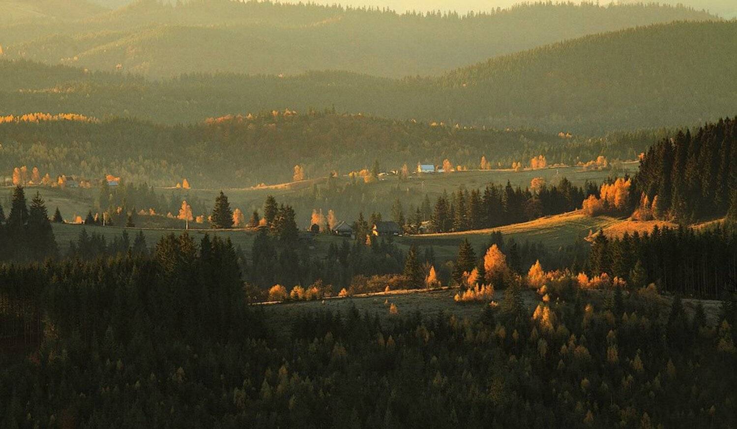 карпаты, горы, утро, осень, Михаил Глаголев