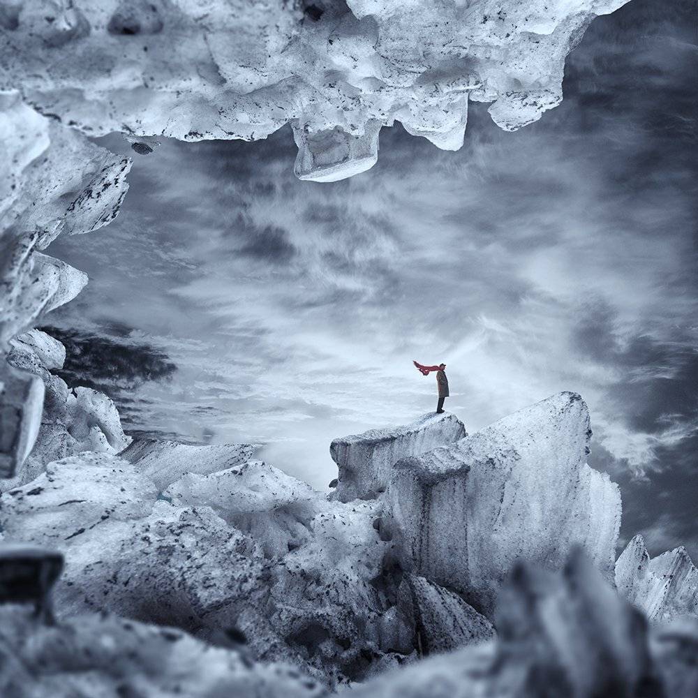 fog, winter, tree, dog, snow, fence, fountain, ice, manipulation, snowing, pin, psd, tutorial, man, ice, Caras Ionut
