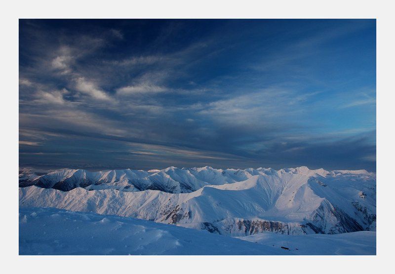 гудаури, грузия, горы, рассвет Утро фото превью