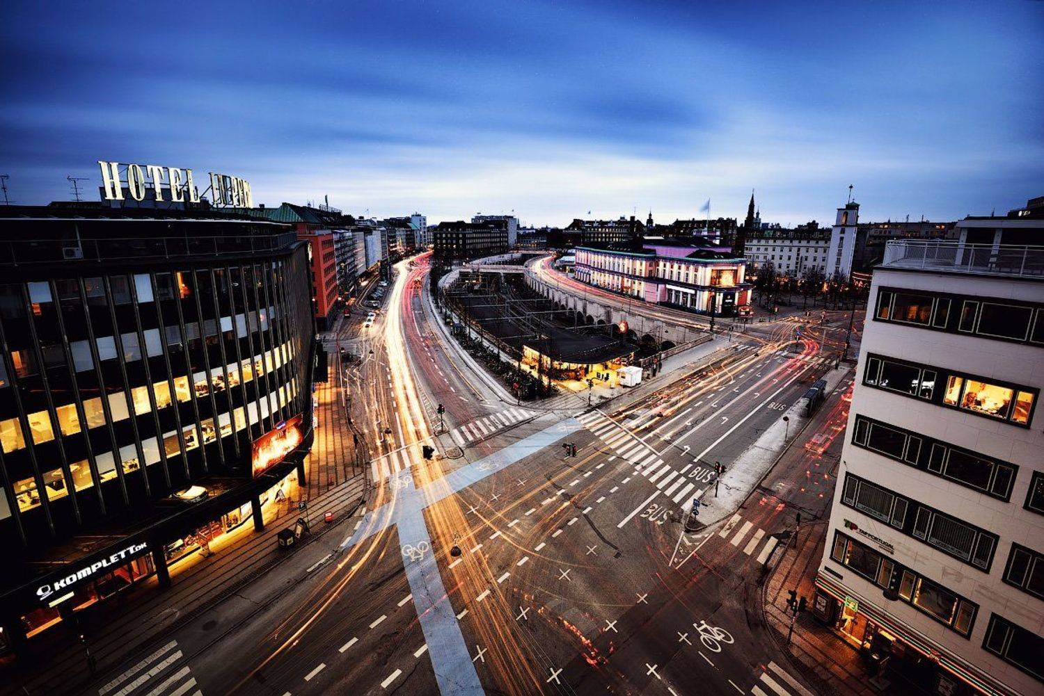 ночная фотография, длинная выдержка, копенгаген, дания, Shedal