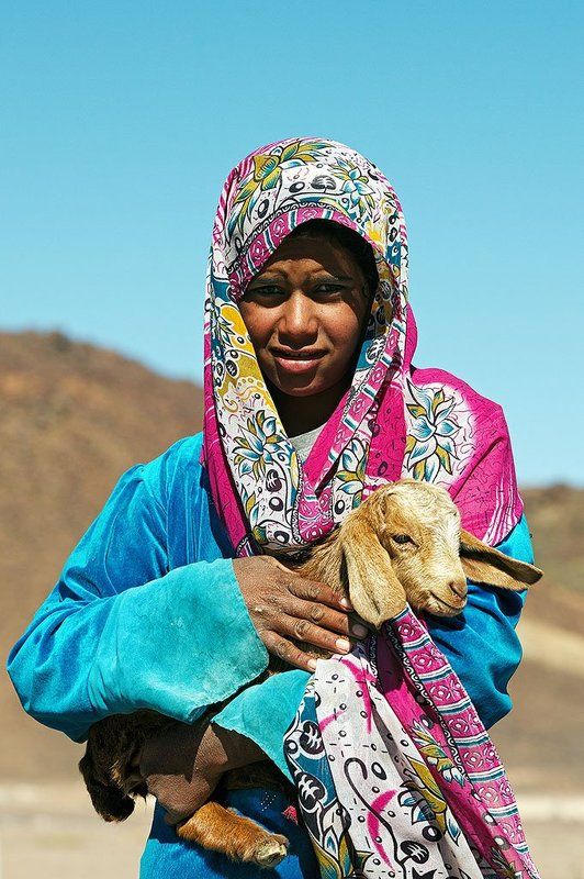 Bedouin Girl With Lambphoto preview