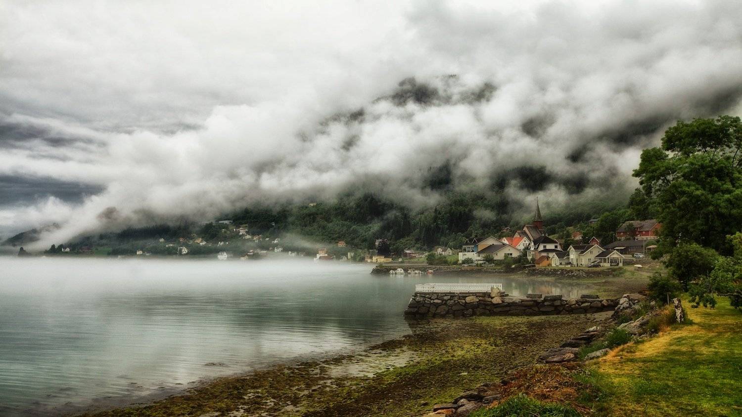 норвегия,июль,фьёрд,дождь,облака,туман,камни., СПИРИДОНОВ НИКОЛАЙ