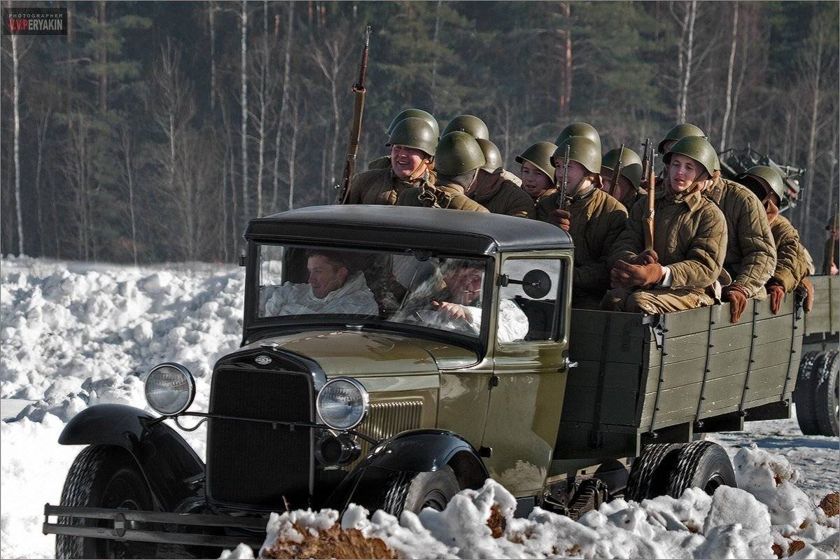 1943, солдаты, реконструкция, гарнизон, а, форма, винтовка, ополчение, добровольцы, авто, полуторка, газ, Виктор Перякин