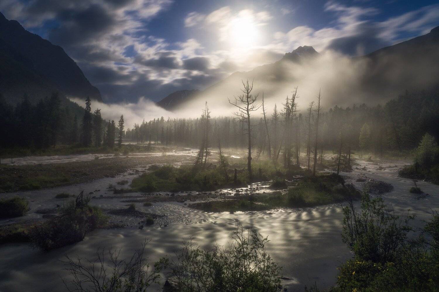 алтай, горы, мажой, ночь, Владимир Ляпин