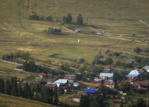 Уральская деревня. Утро.