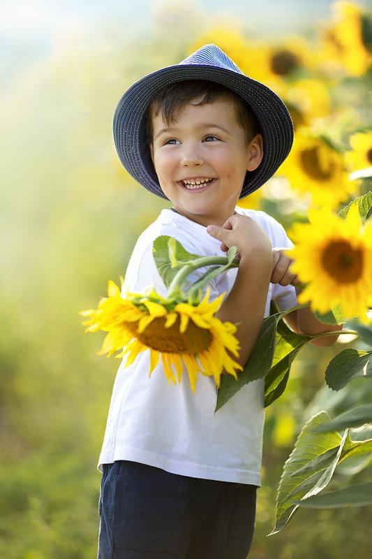 ребенок, подсолнухи, детский фотограф, обучение фотографии, валерия мороз, семейный фотограф Подсолнушек фото превью