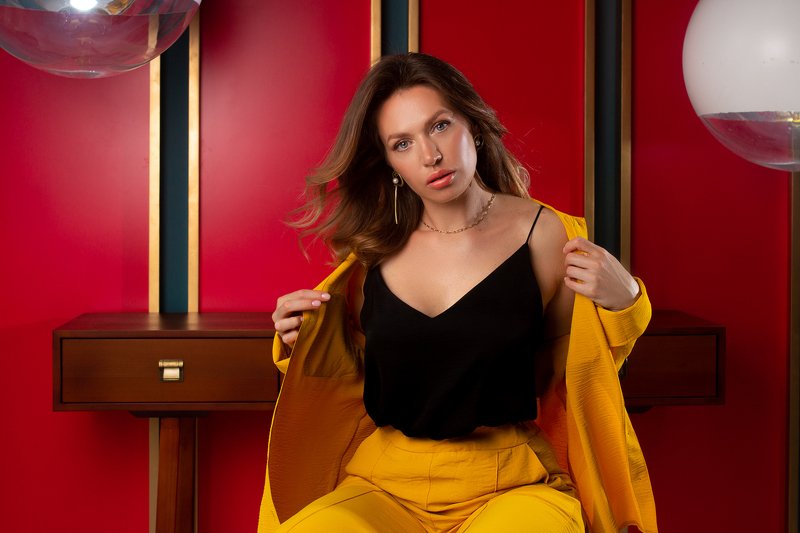 женский портрет, портрет, фотостудия, фотосессия в студии, фэшн Ирина фото превью