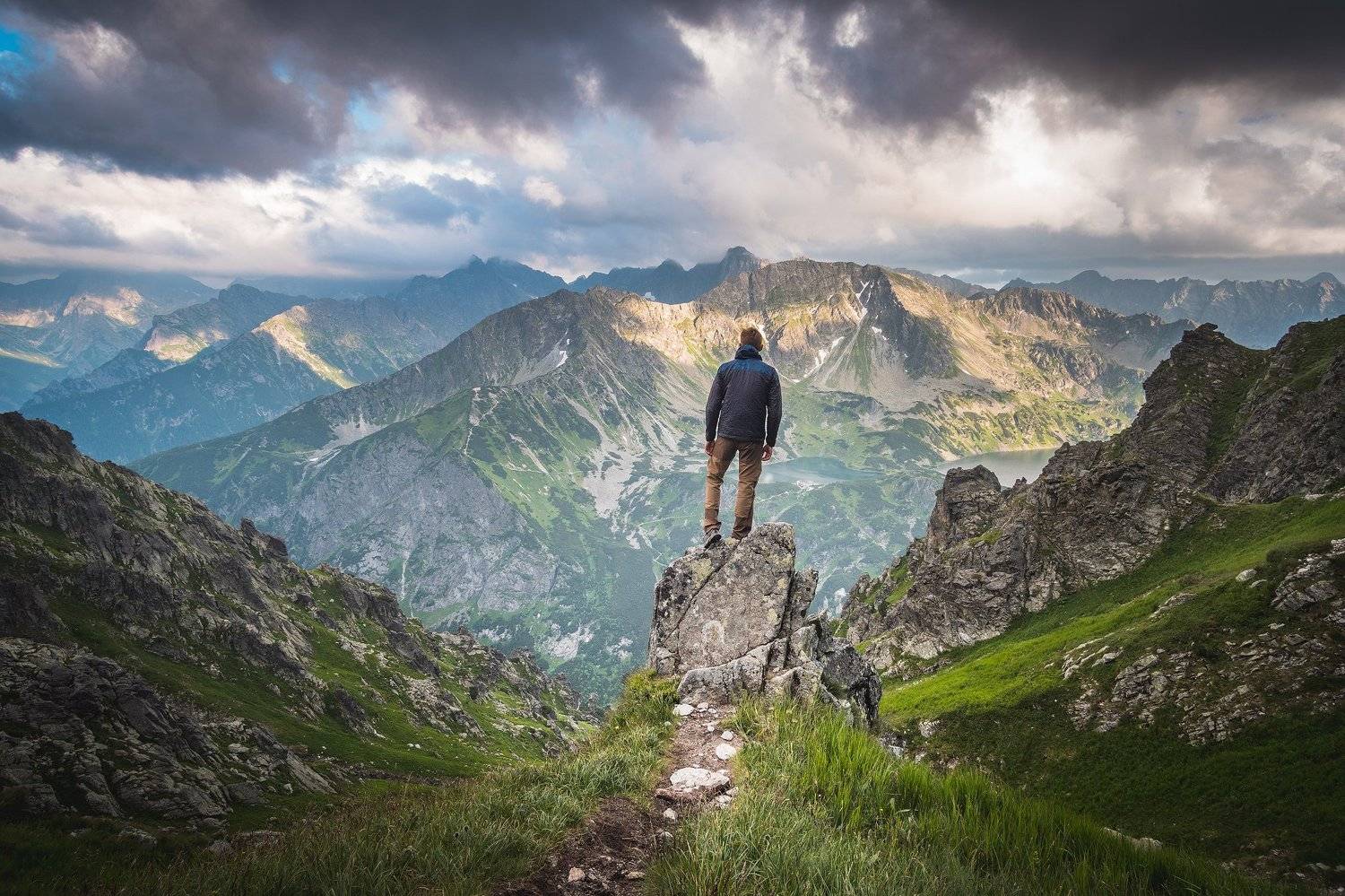 man, mountains, edge, tatras, Poland, Błażej Krzyżanek