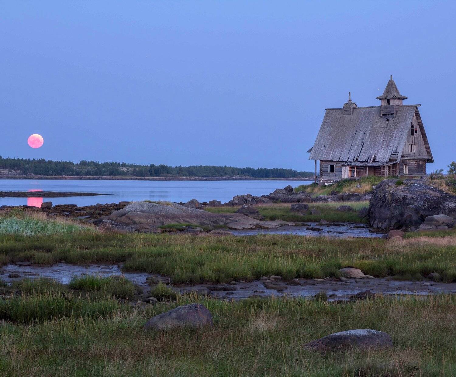 рабочеостровск, белое море, полнолуние, север, карелия, Павел Ващенков