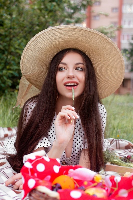 plan air, женский портрет, пикник, лето Аня фото превью