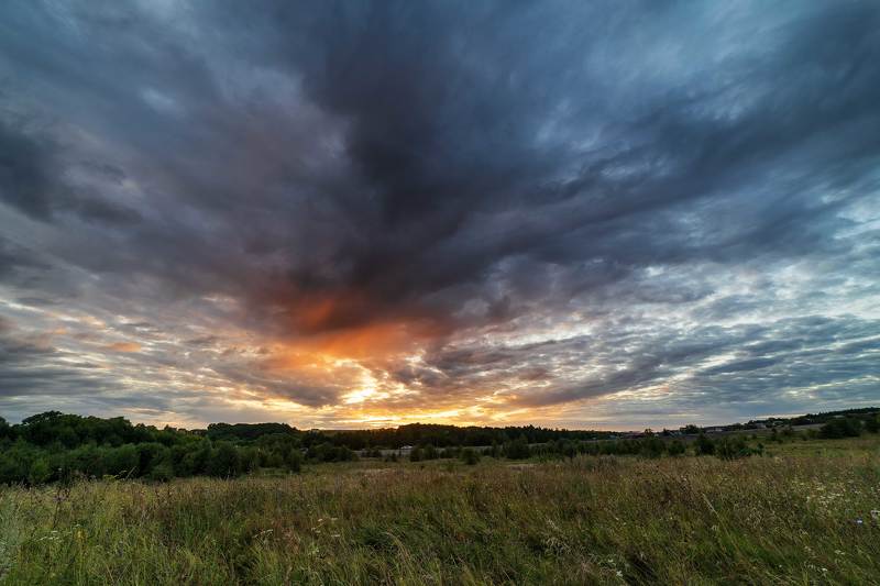 природа,пейзаж,небо,закат Мистический закат фото превью