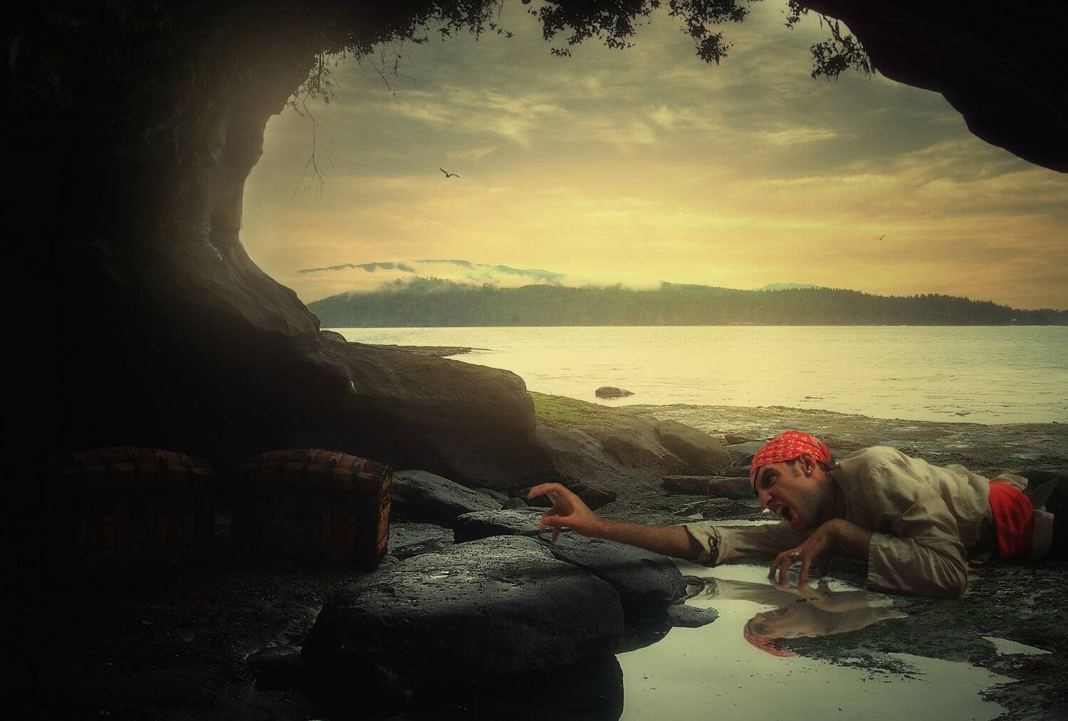 пещера, пират, золото, Sergii Vidov