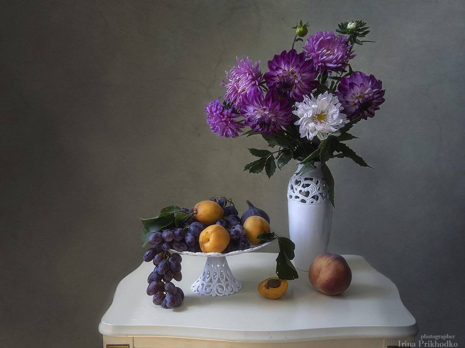 натюрморт, лето, фрукты, цветы, букеты, Ирина Приходько