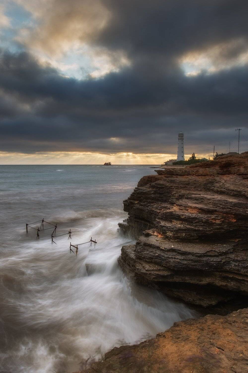 тарханкутский маяк, вечер, закат, июль, крым, маяк, море, оленевка, пейзаж, солнце, тарханкут, Екатерина Дмитренко