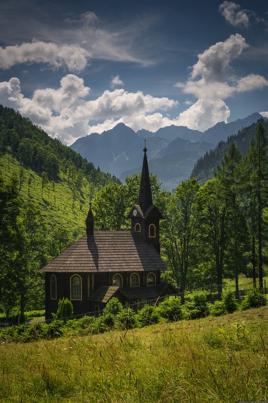#landscape #panoramic #photo #nikon #adventure  #sky #clauds #architecture #mountains Tatranská Javorina фото превью