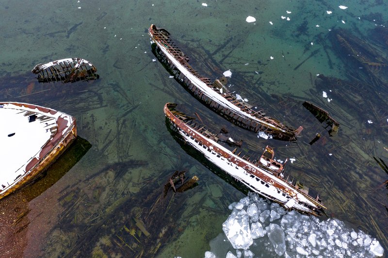 tundra; transportation; graveyard of ships; cloudy sky; tourism; beautiful; russian; outdoor; scenery; peninsula; barents; ocean; background; arctic circle; arctic ocean; bay; kola; northern; fishing boat; aurora; russia; ship; landscape; kola peninsula;   фото превью