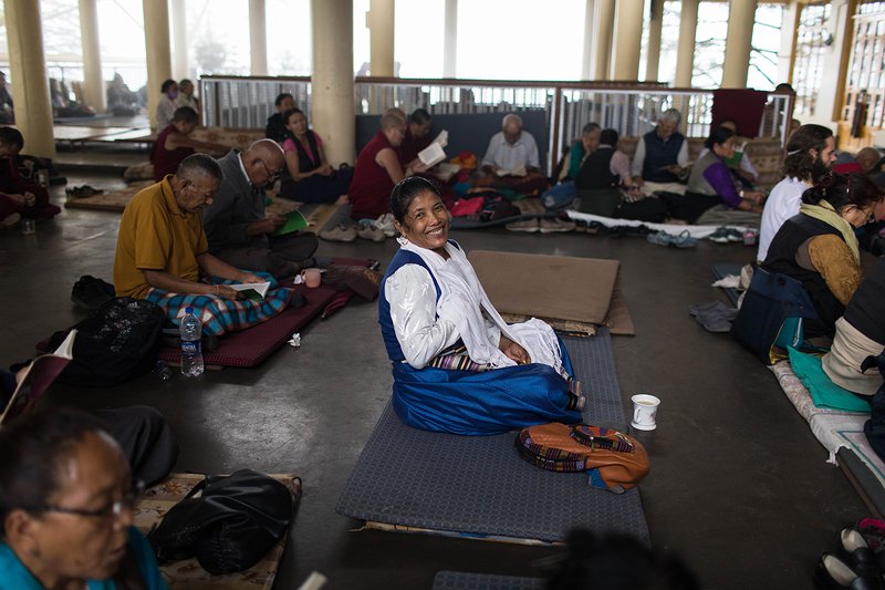 Пуджа за здоровье Далай Ламы. Индия фото превью