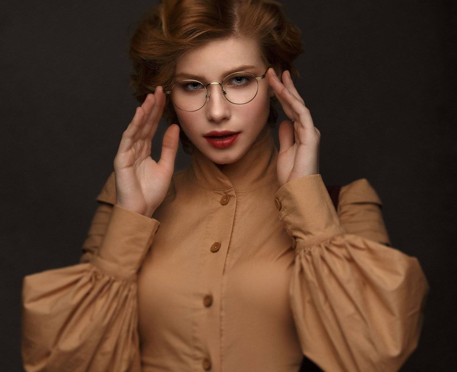 portrait, female, glasses, female portrait, портрет, женский портрет, Марина Ганина