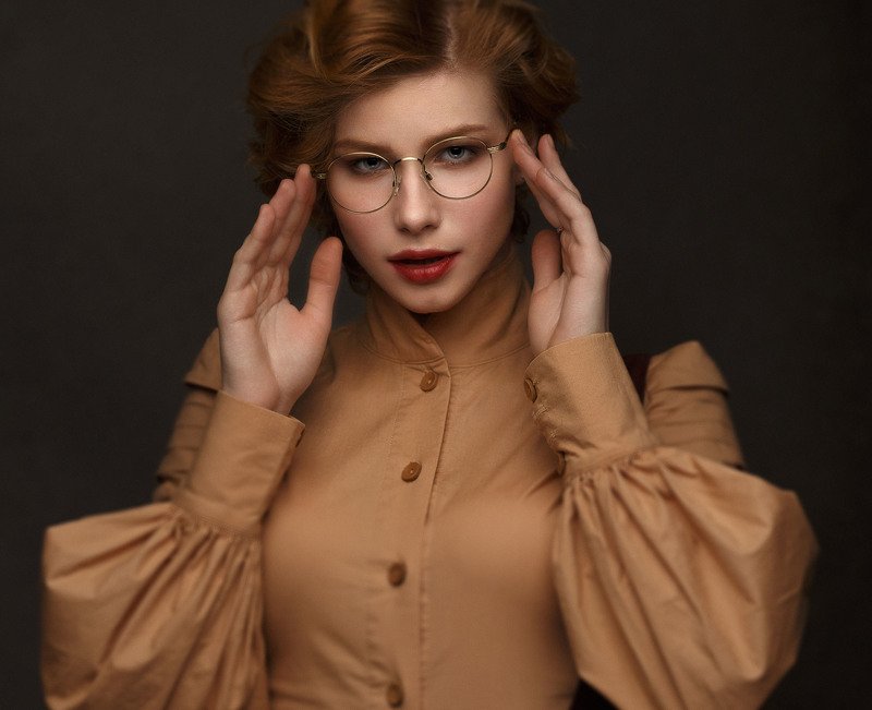 portrait, female, glasses, female portrait, портрет, женский портрет Anastasia фото превью
