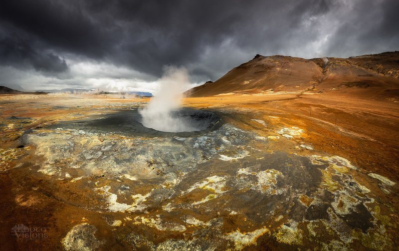 iceland,geyser,geothermal,landscape,hverir,summer, Hverir geothermal grounds, IS фото превью