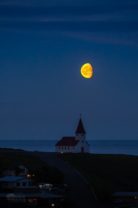 iceland,vik,moon,moonrise,night,summer, Moonrise above Iceland фото превью