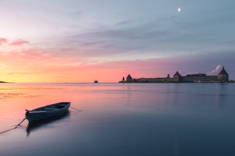 ленинградская область, ленобласть Рассвет у крепости Орешек фото превью