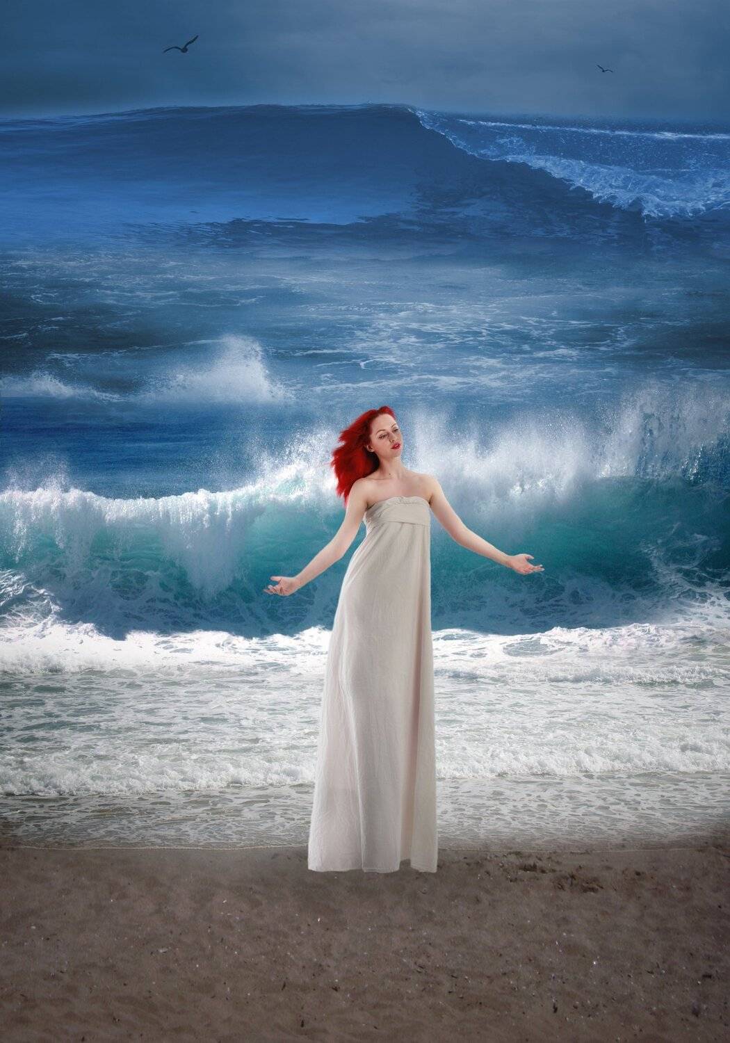 девушка, океан, Sergii Vidov