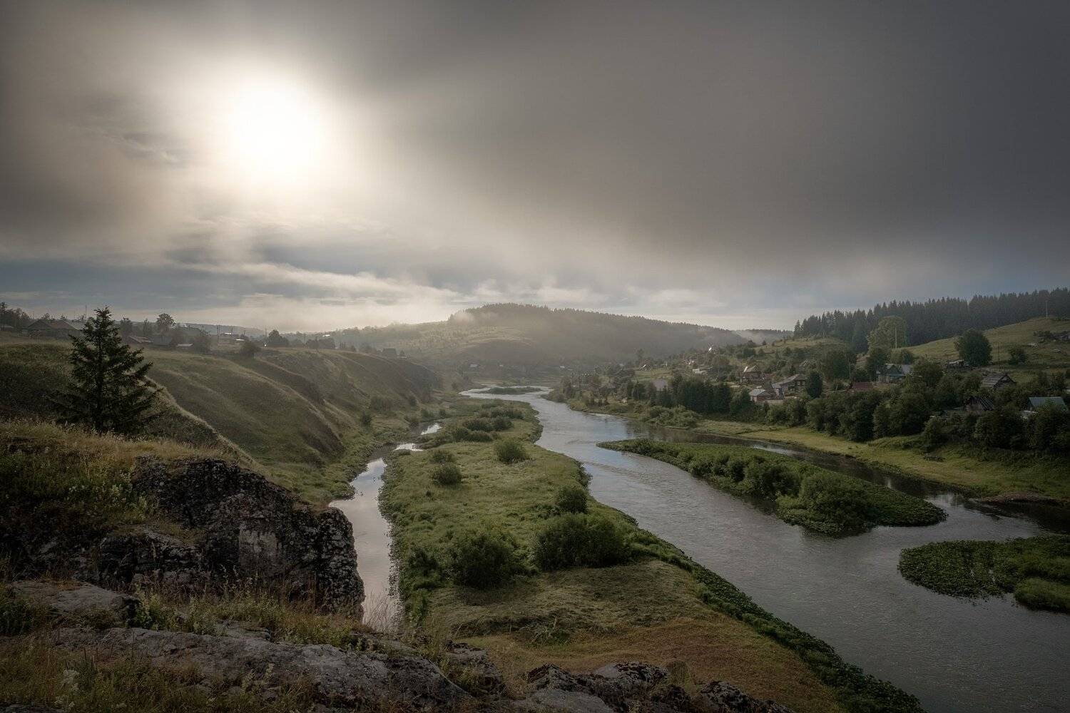 река, койва, рассвет, урал, кусья, село, пейзаж, урал, пермь, Андрей Чиж