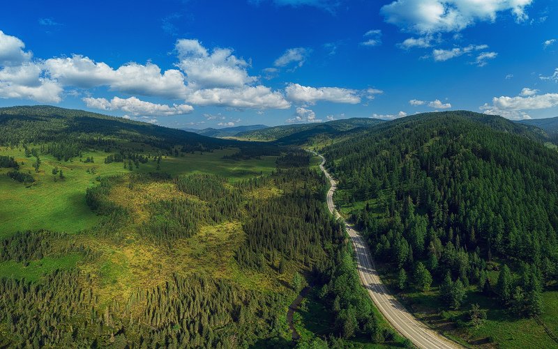 altai, road, aerial Altai road фото превью