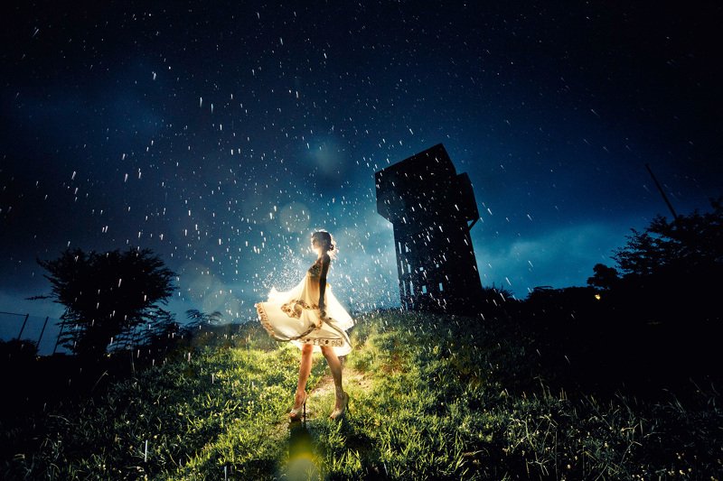 rain, night, strobist, japan, canon, 12mm Rainy Portrait фото превью