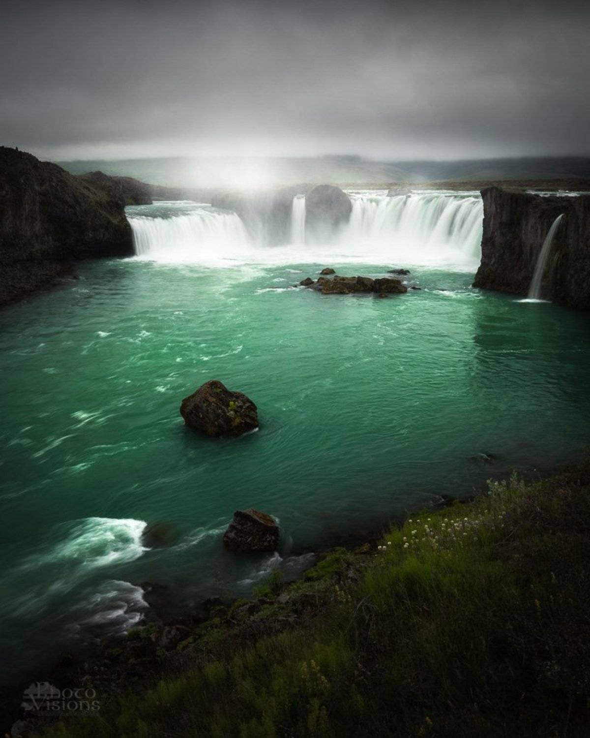 godafoss,iceland,falls,waterfall,summer,river,nature,long exposure,, Adrian Szatewicz