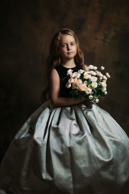 девочка, портрет, кудри, волосы, girl, portrait, hair, цветы, flowers Alisa фото превью