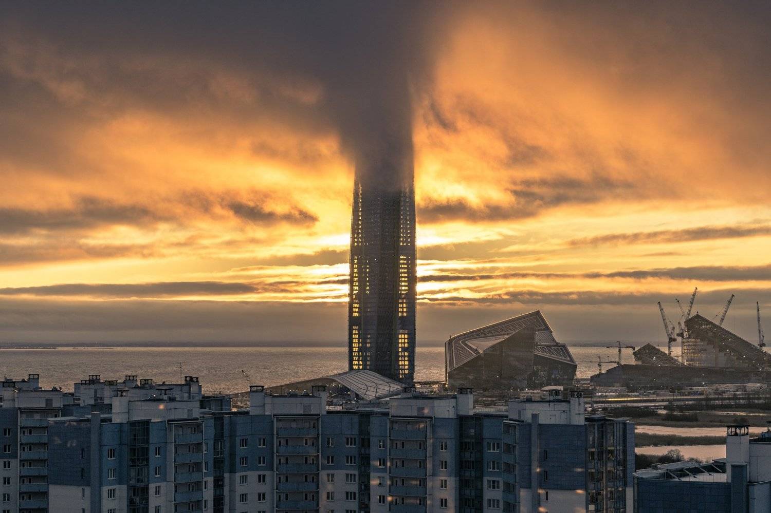 городской пейзаж, urban landscape, лахта центр, Николай Беликов