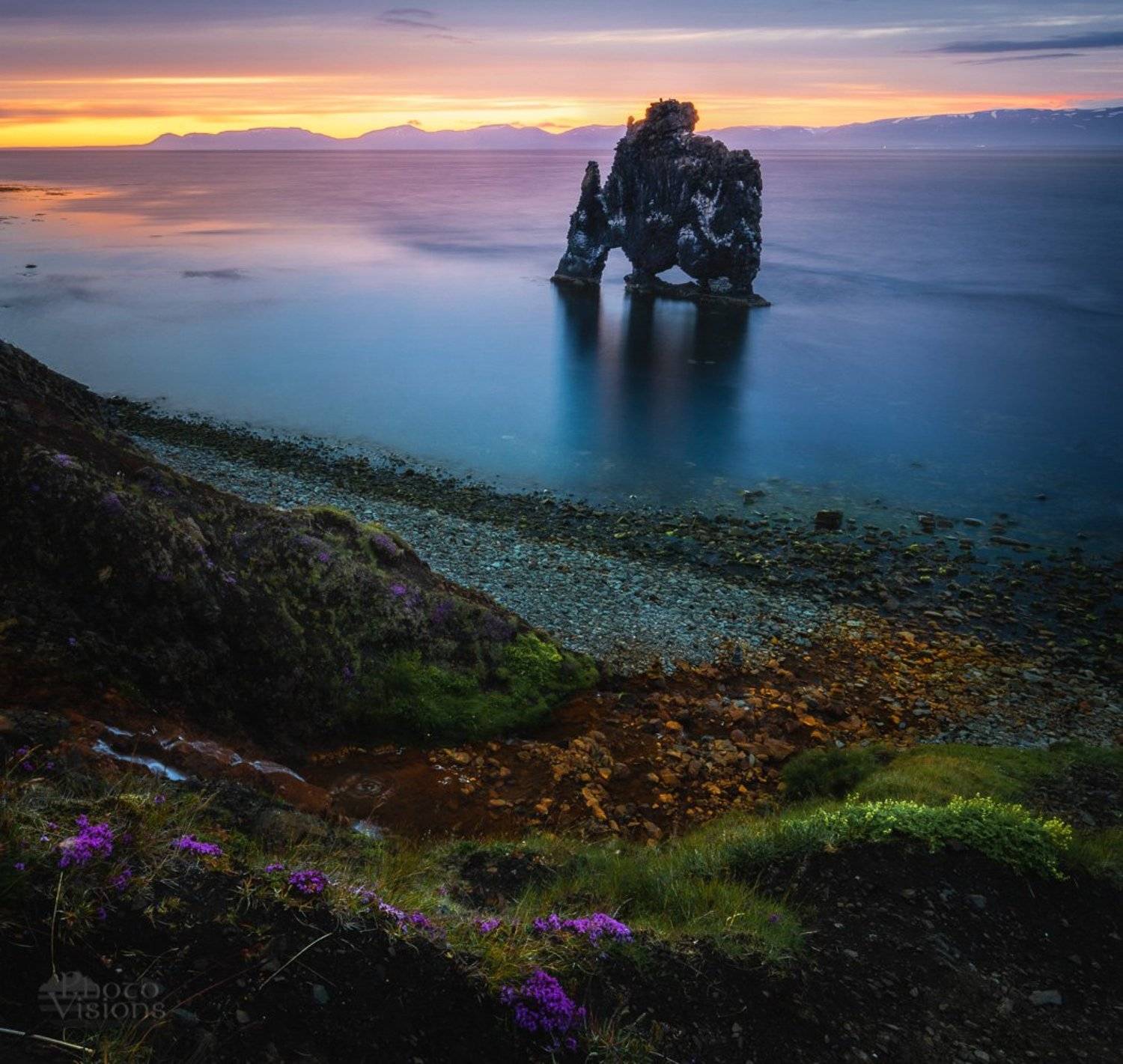 hvitserkur,iceland,seascape,nature,summer,sunset,shoreline,sea stack, Adrian Szatewicz