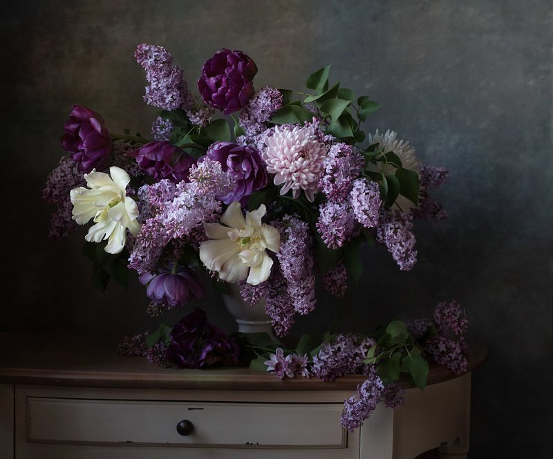 натюрморт, цветы, сирень, арт, алина ланкина, художественный натюрморт, натюрморт с цветами, весна, свет *** фото превью