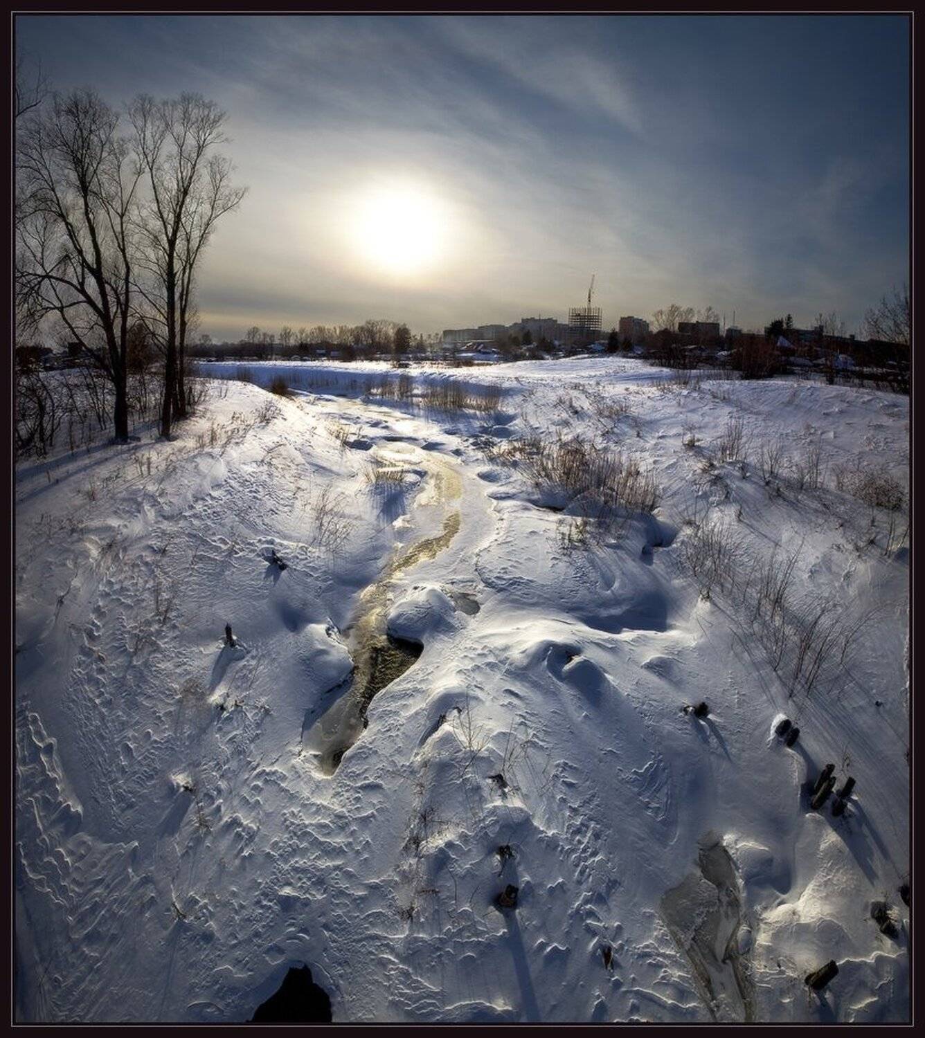 зима, снег, новосибирск, вечер, река, ярославский, виталий, Виталий из Н-ска
