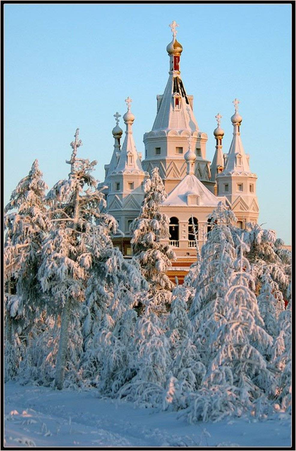 храм, мороз, зима, Солодухин Виктор