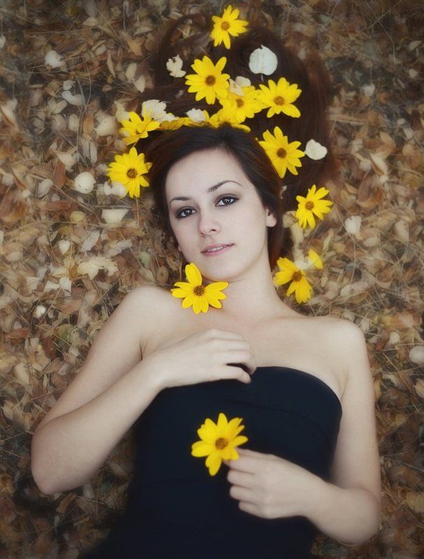 autumn girl фото превью