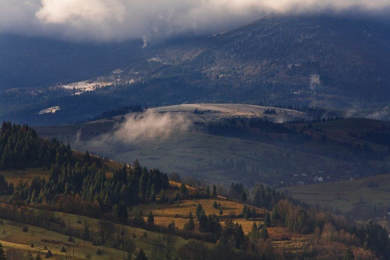 горы, карпаты, холмы, облака, предзимье ПРЕДЗИМЬЕ. фото превью