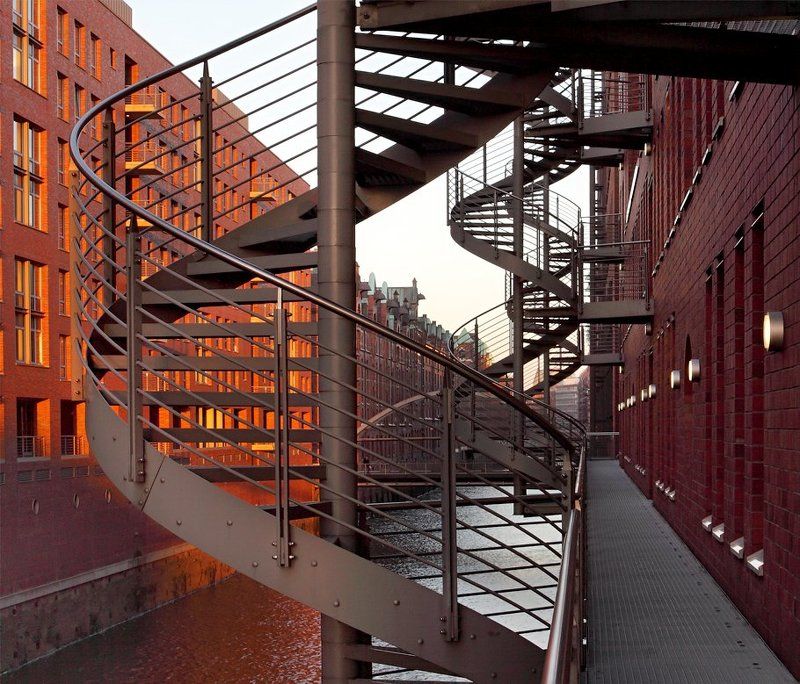 hamburg, speicherstadt,treppe серпантино фото превью