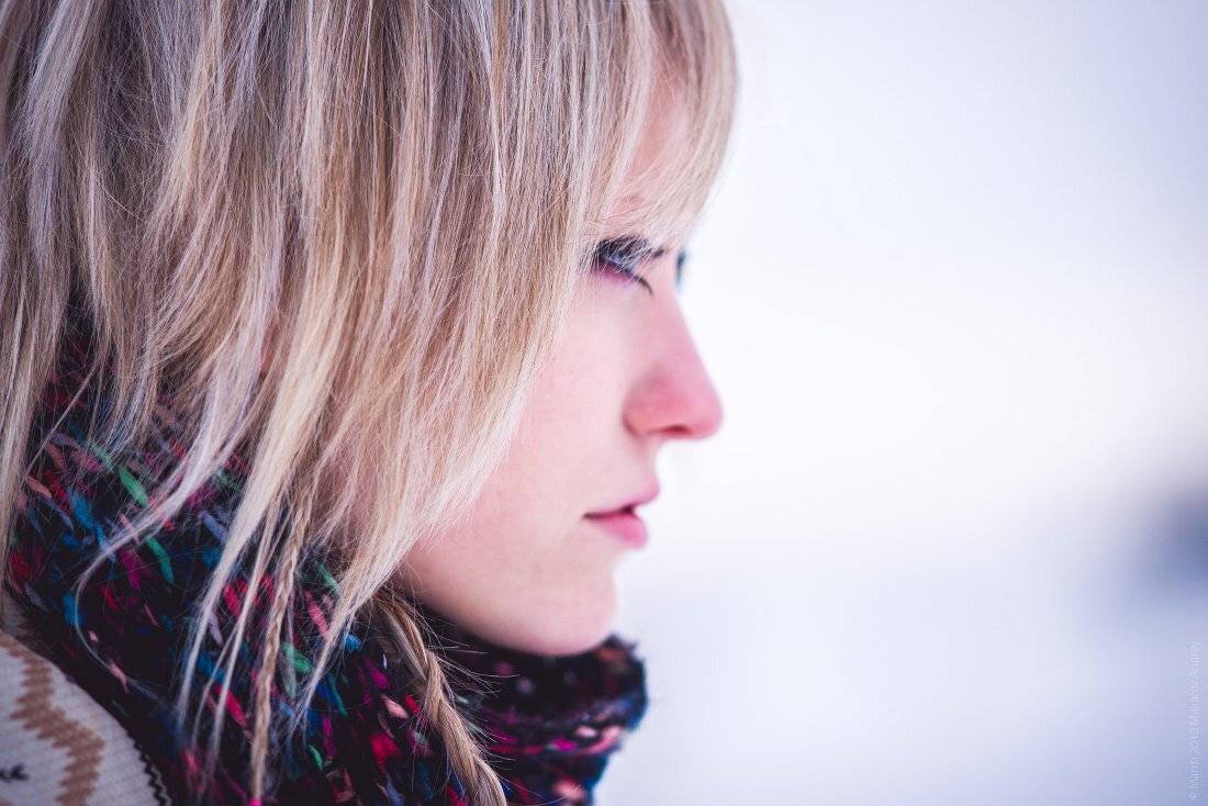 март, весна, профиль, девушка, Андрей Макаров
