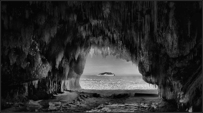 байкал, грот, остров, зима, сосульки, лед Под занавес Зимы фото превью