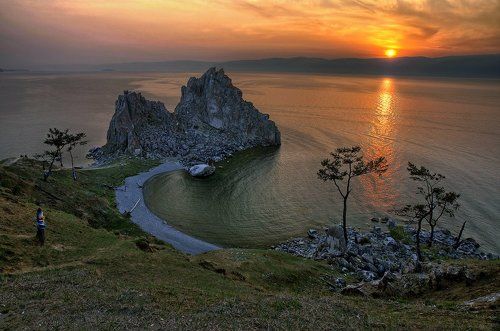 Закат на Бурхане.