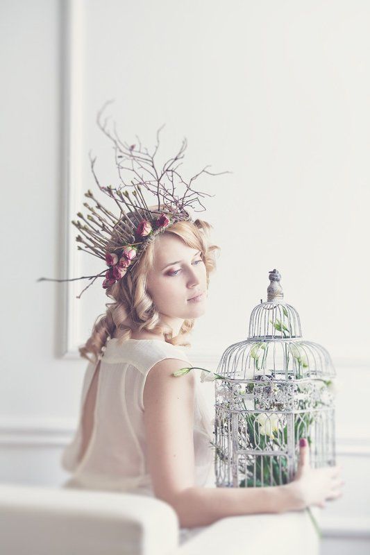 весна, цветы, женский портрет Весна еще спит фото превью