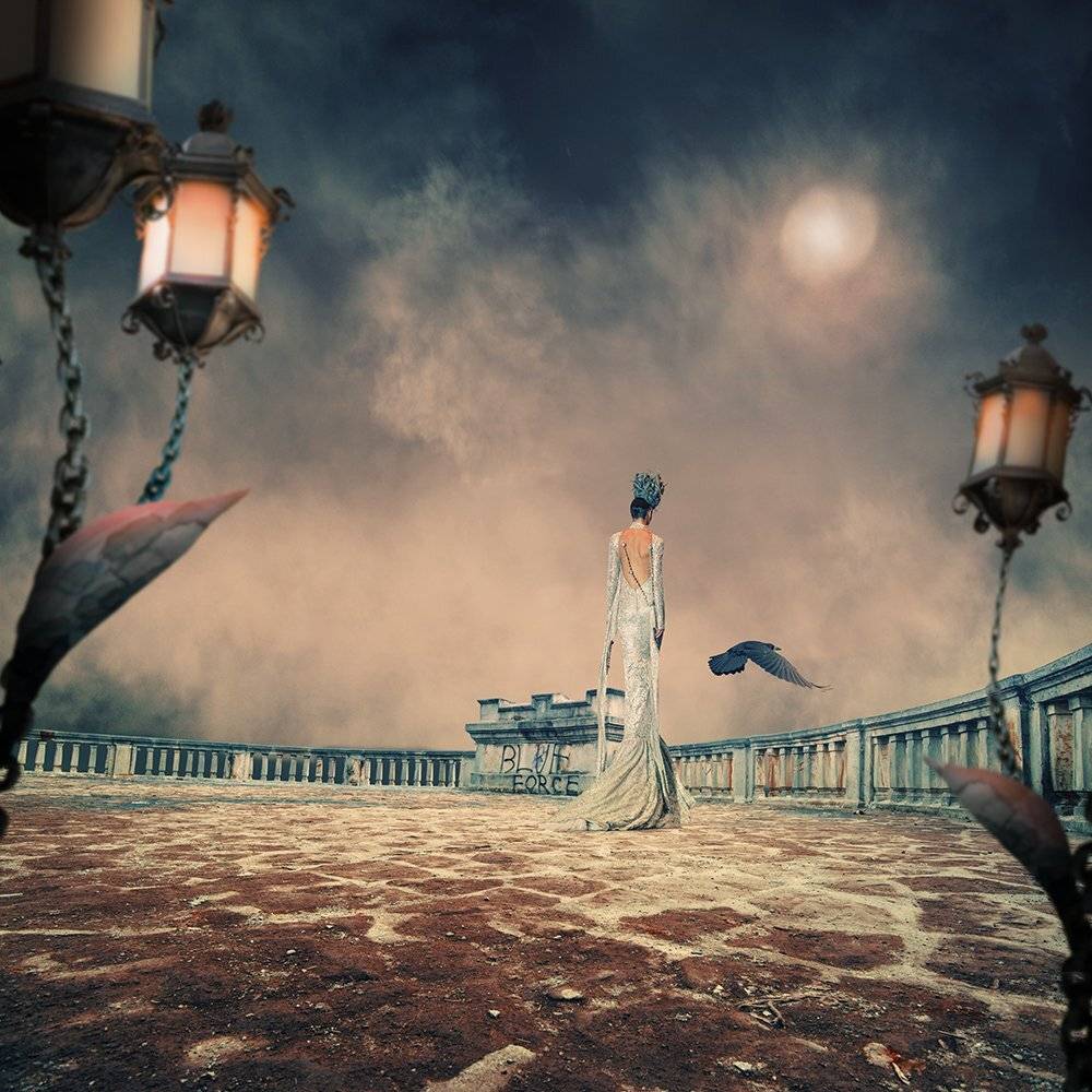 queen, sky, clouds, psd, tutorials, manipulation, esplanade, crow, mystery, Caras Ionut