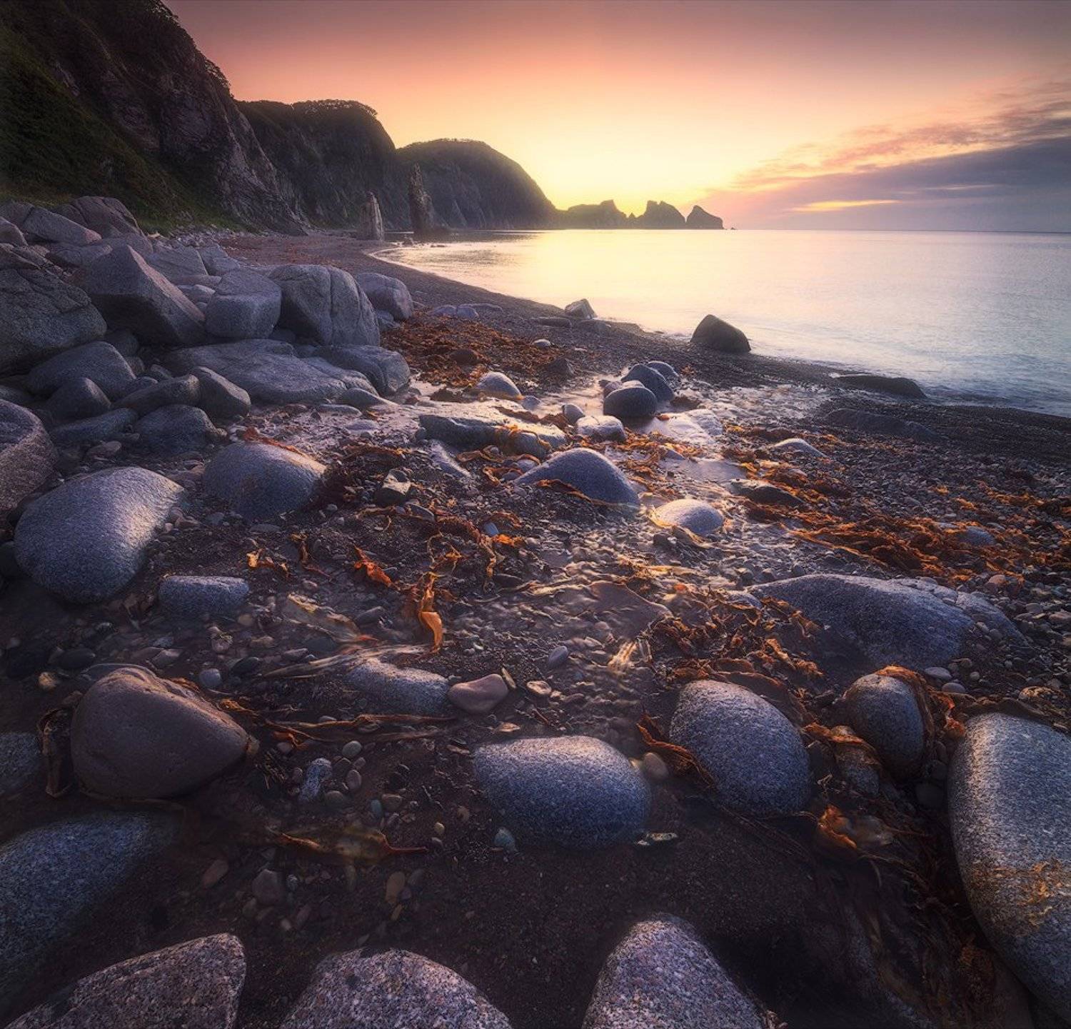 россия,приморский край,ольгинский район,мыс 4х скал,море,лето,кекуры,камни,рассвет,свет,краски,утро,скалы,дмитрий подкопаев, Дмитрий Подкопаев