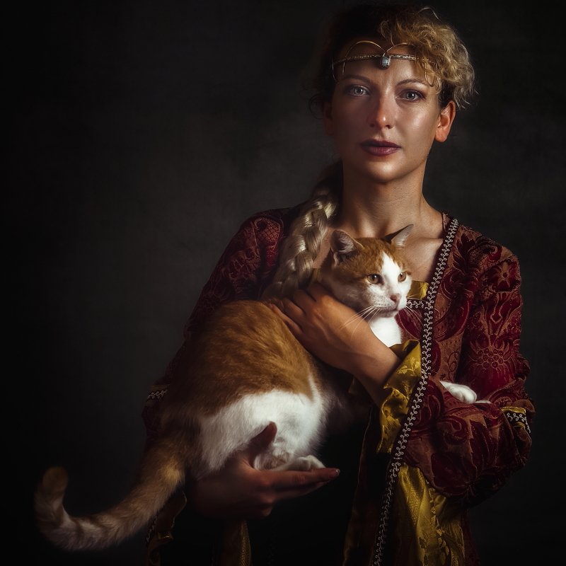 Lara and the cat фото превью